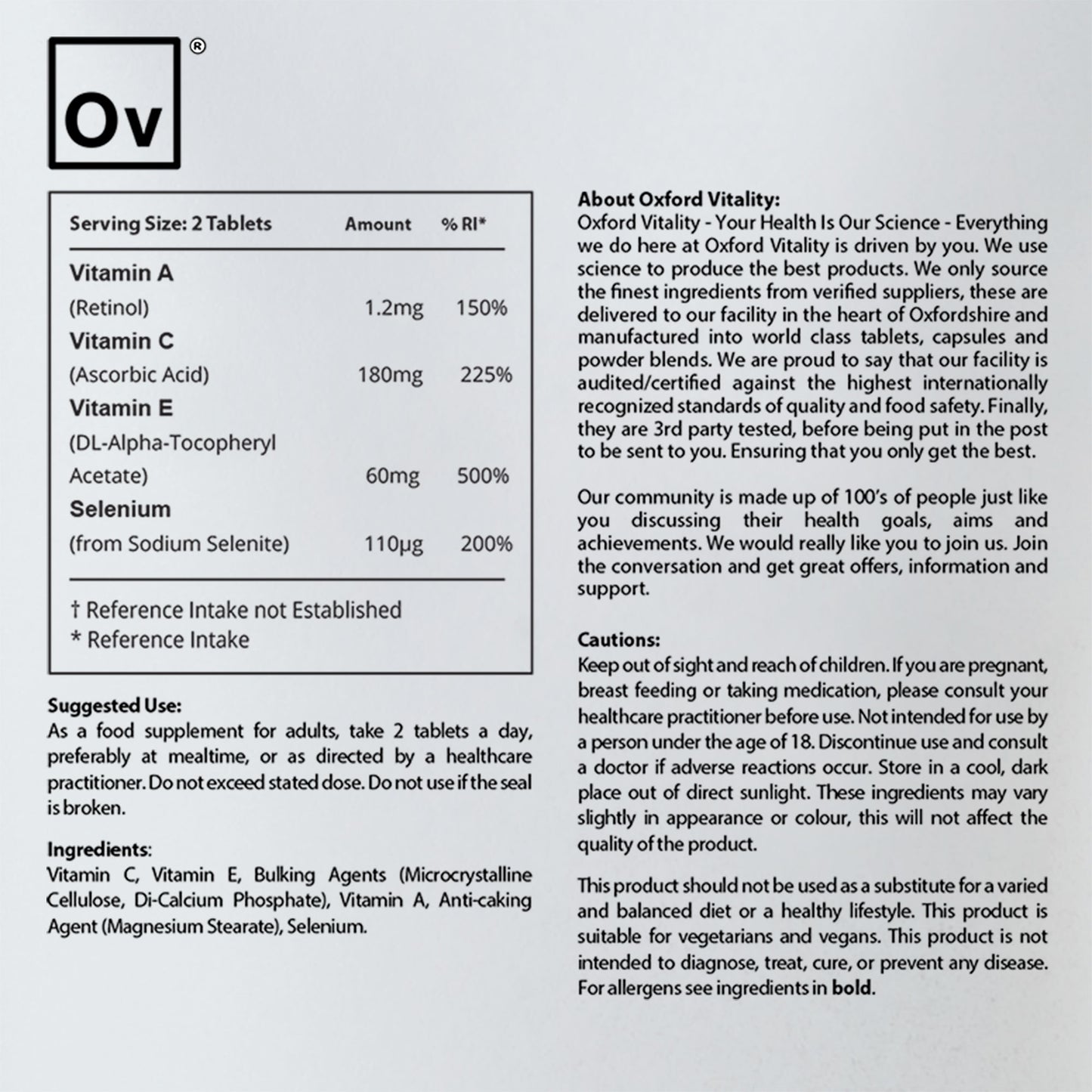 OV Antioxidant Boost Tablet