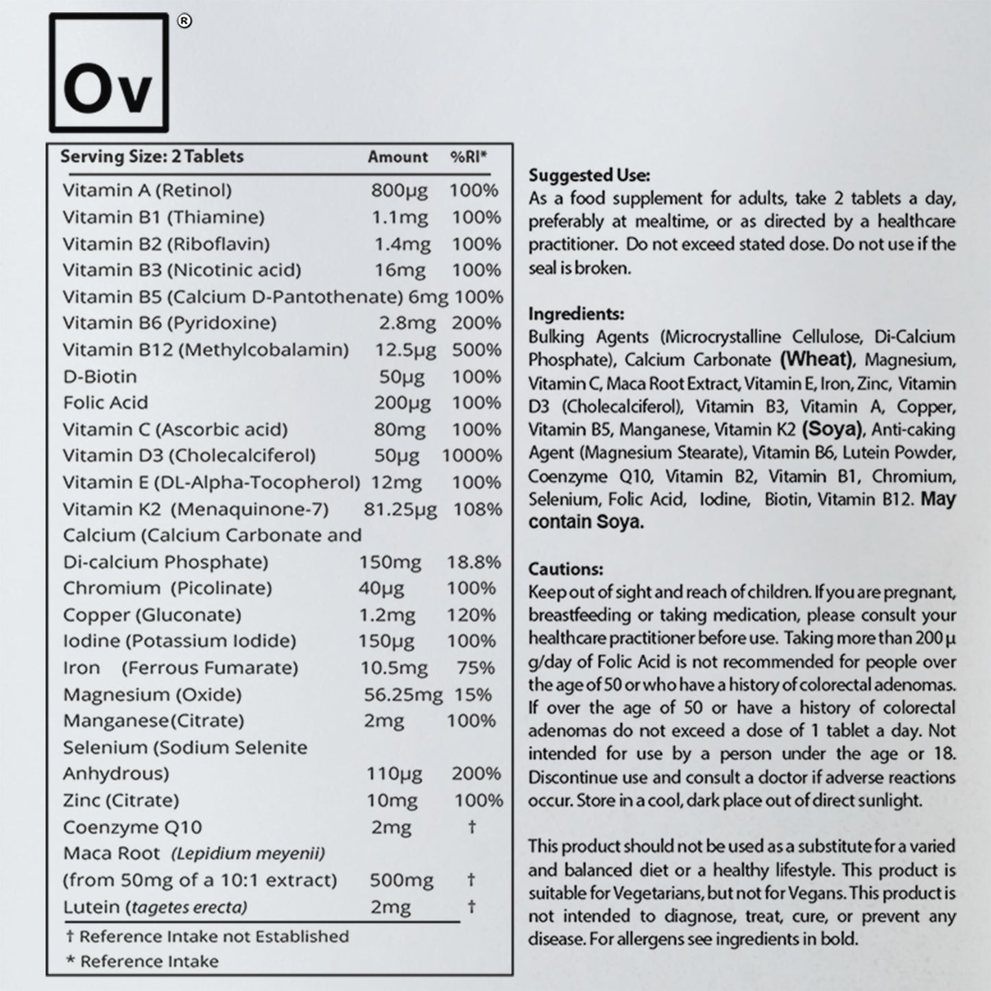 Multivitamin Tablets for Women Over 50 Years