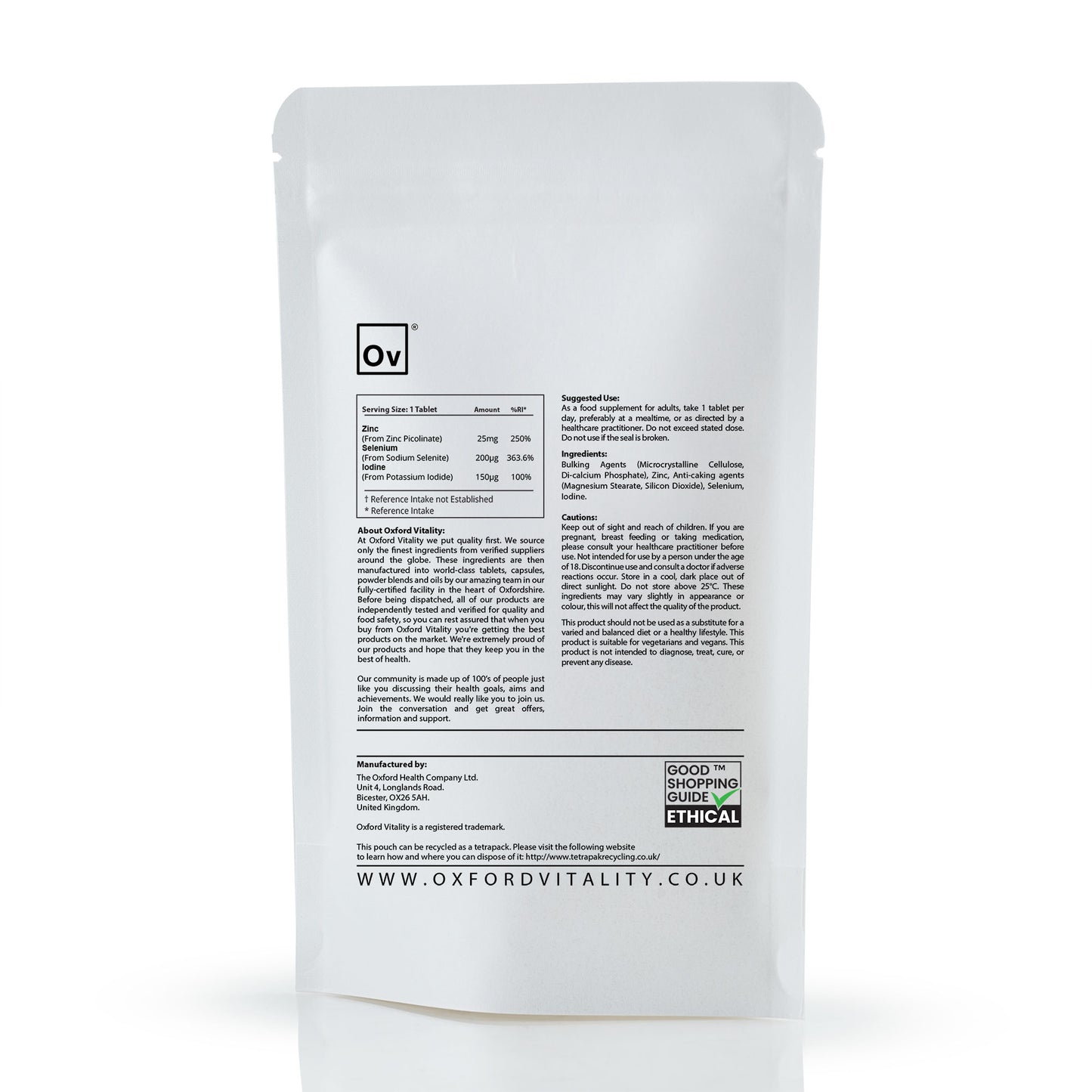 Zinc, Selenium & Iodine Tablets