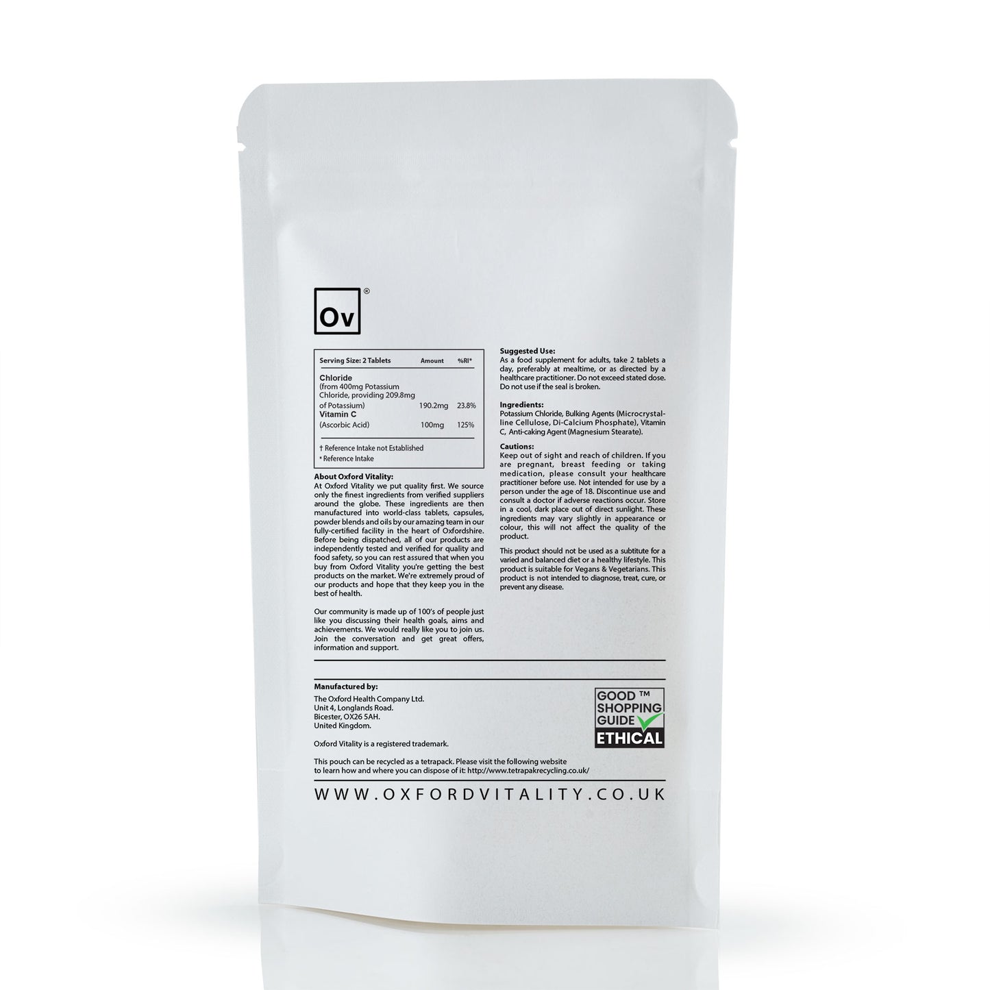 Potassium Chloride and Vitamin C Tablets