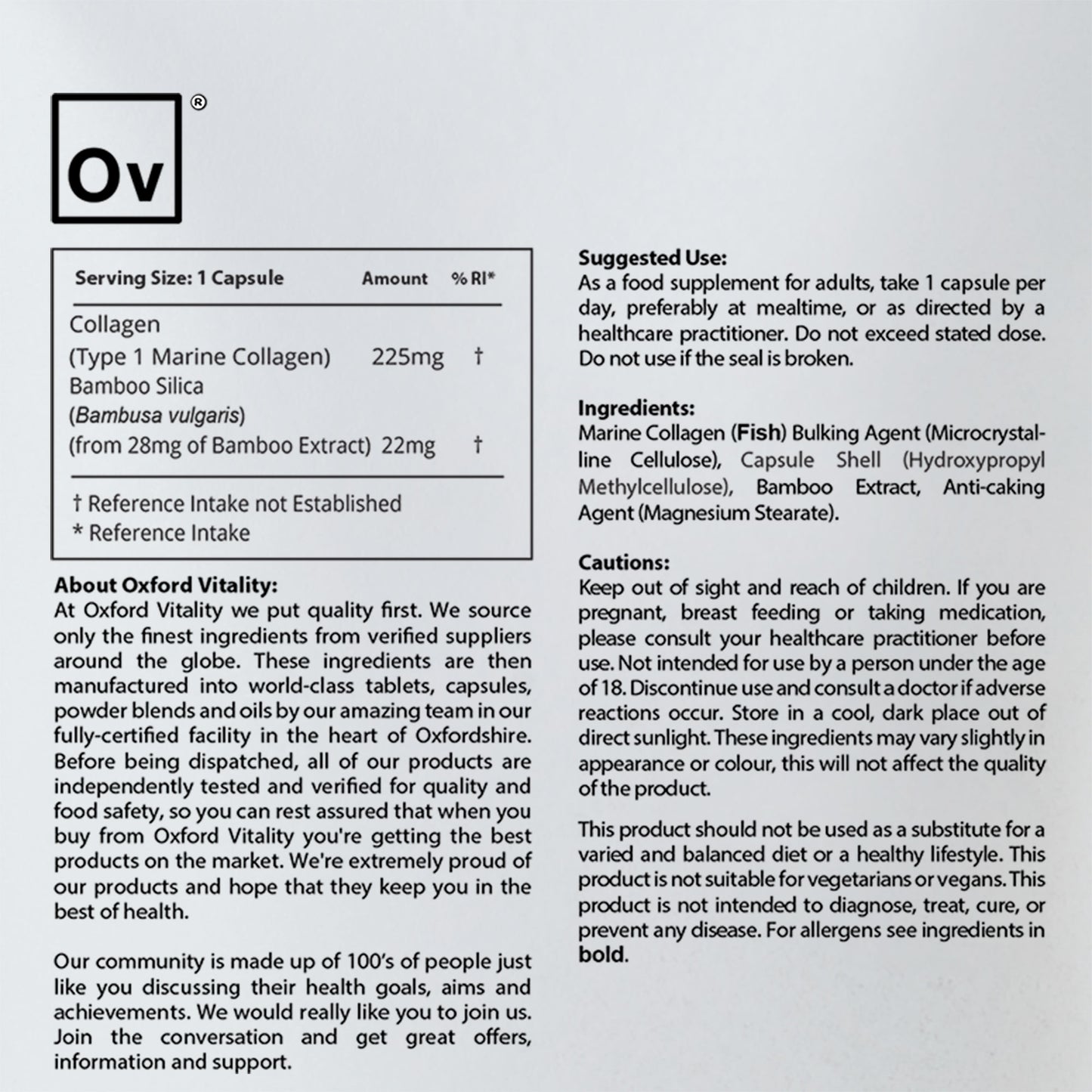 Marine Collagen & Bamboo Silica Capsules