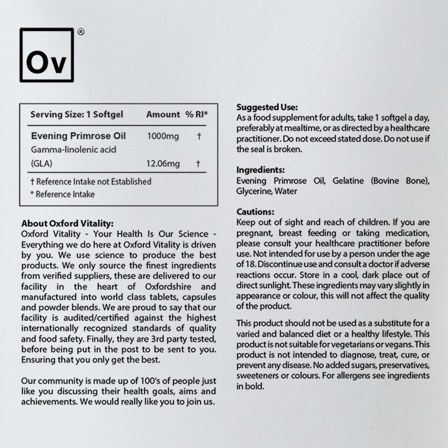 NEW Evening Primrose Oil Softgel (1000mg)