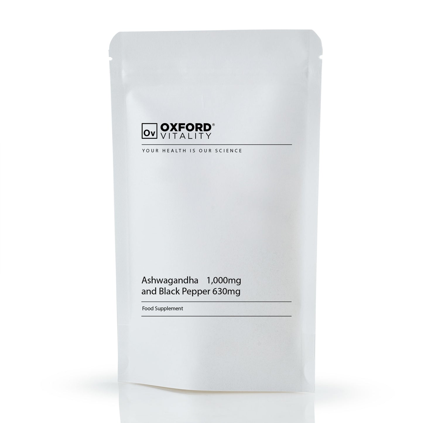Ashwagandha 1,000mg and Black Pepper 630mg Capsules