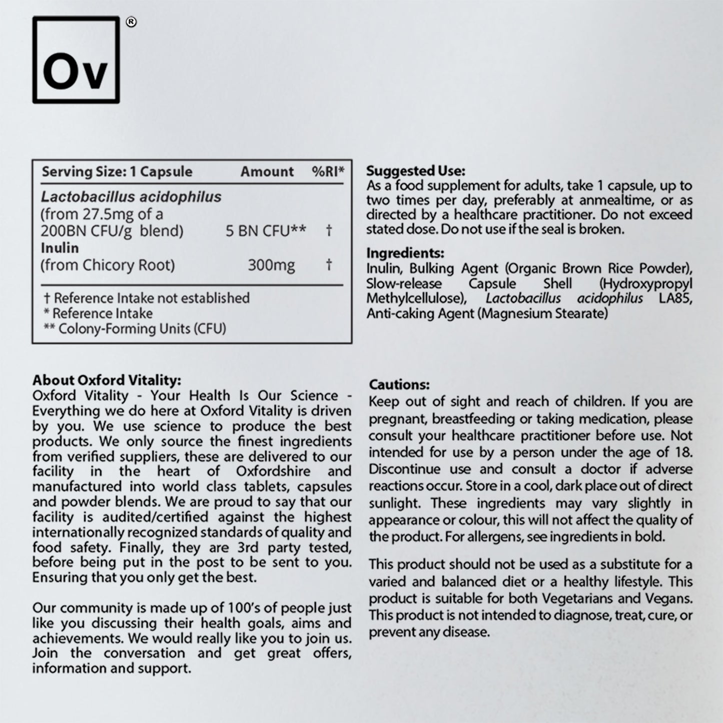 Lactobacillus Acidophilus 5 Billion CFU Capsules