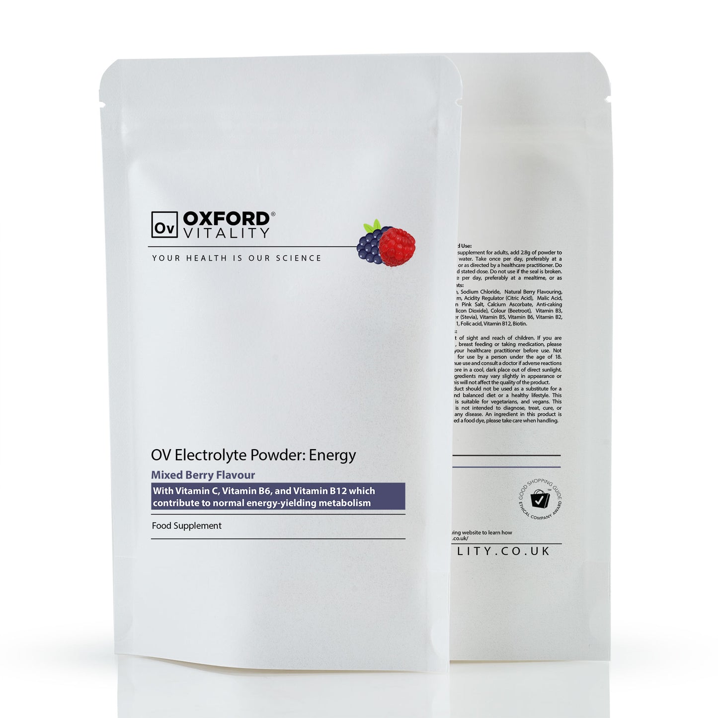 NEW Electrolyte Powder Drink: Energy (Mixed Berry Flavour)