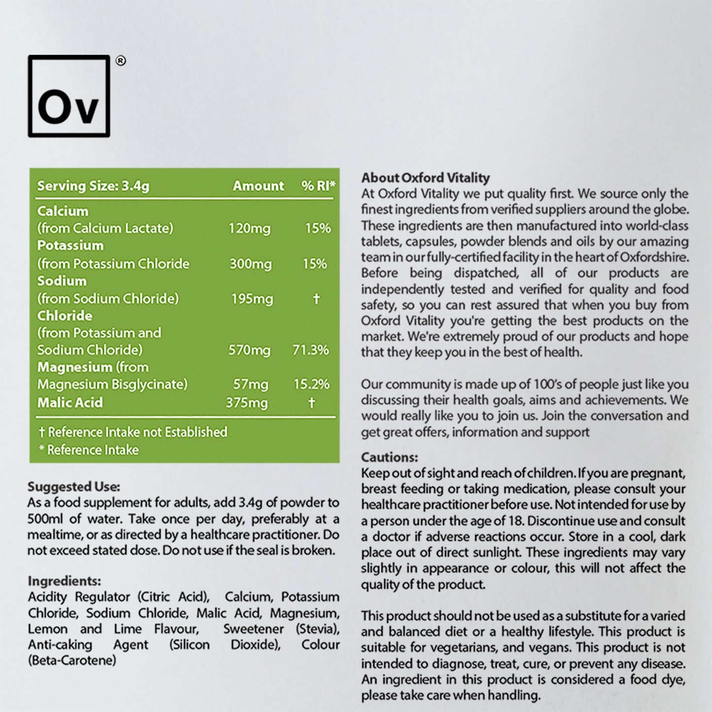 NEW Electrolyte Powder Drink: Electrolyte Balance (Lemon & Lime Flavour)