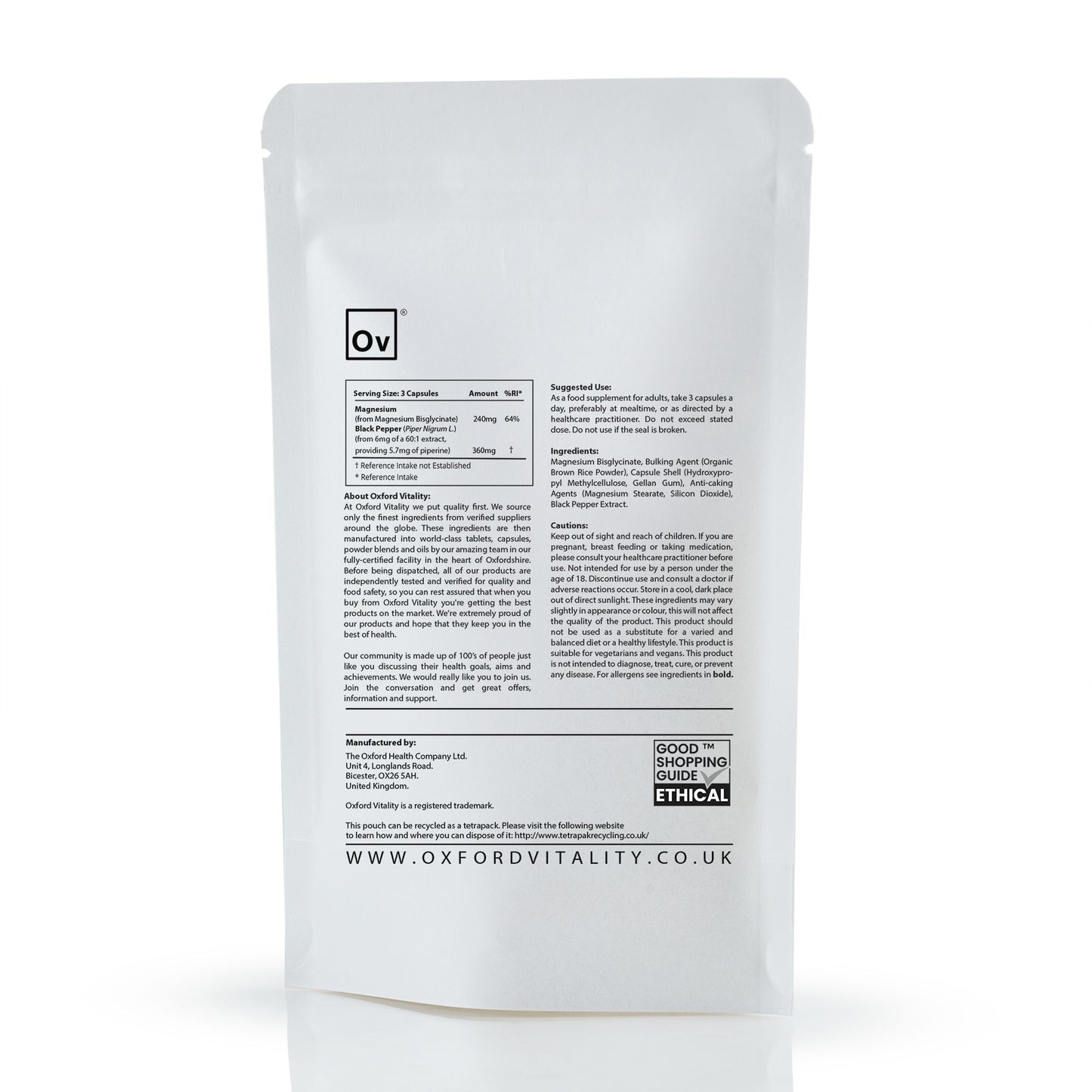 OV Magnesium Bisglycinate 240mg Capsule