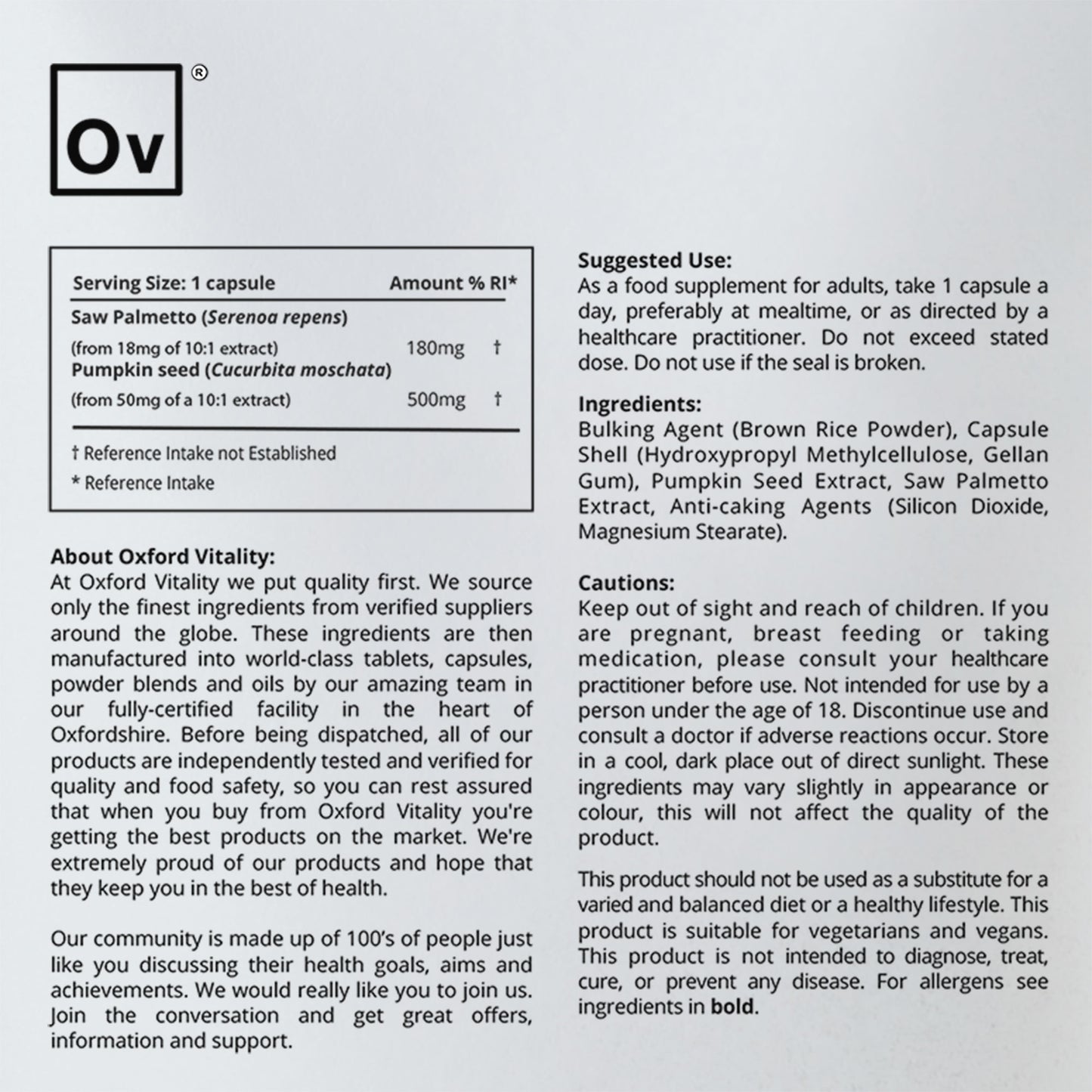 OV Saw Palmetto Capsule