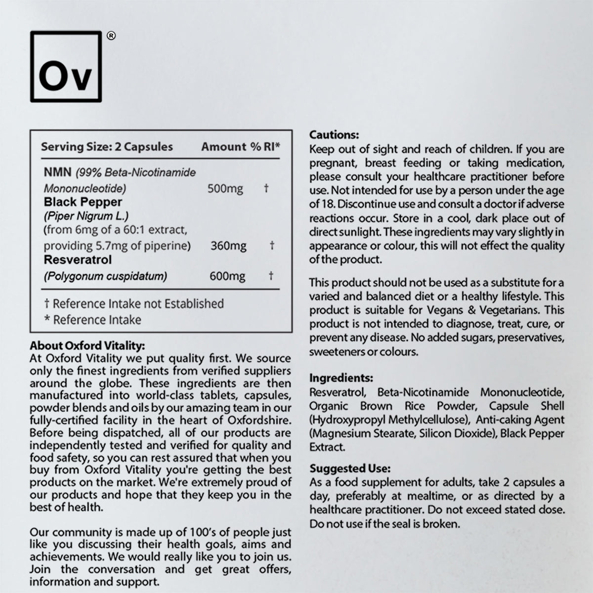 NMN & Resveratrol Capsules