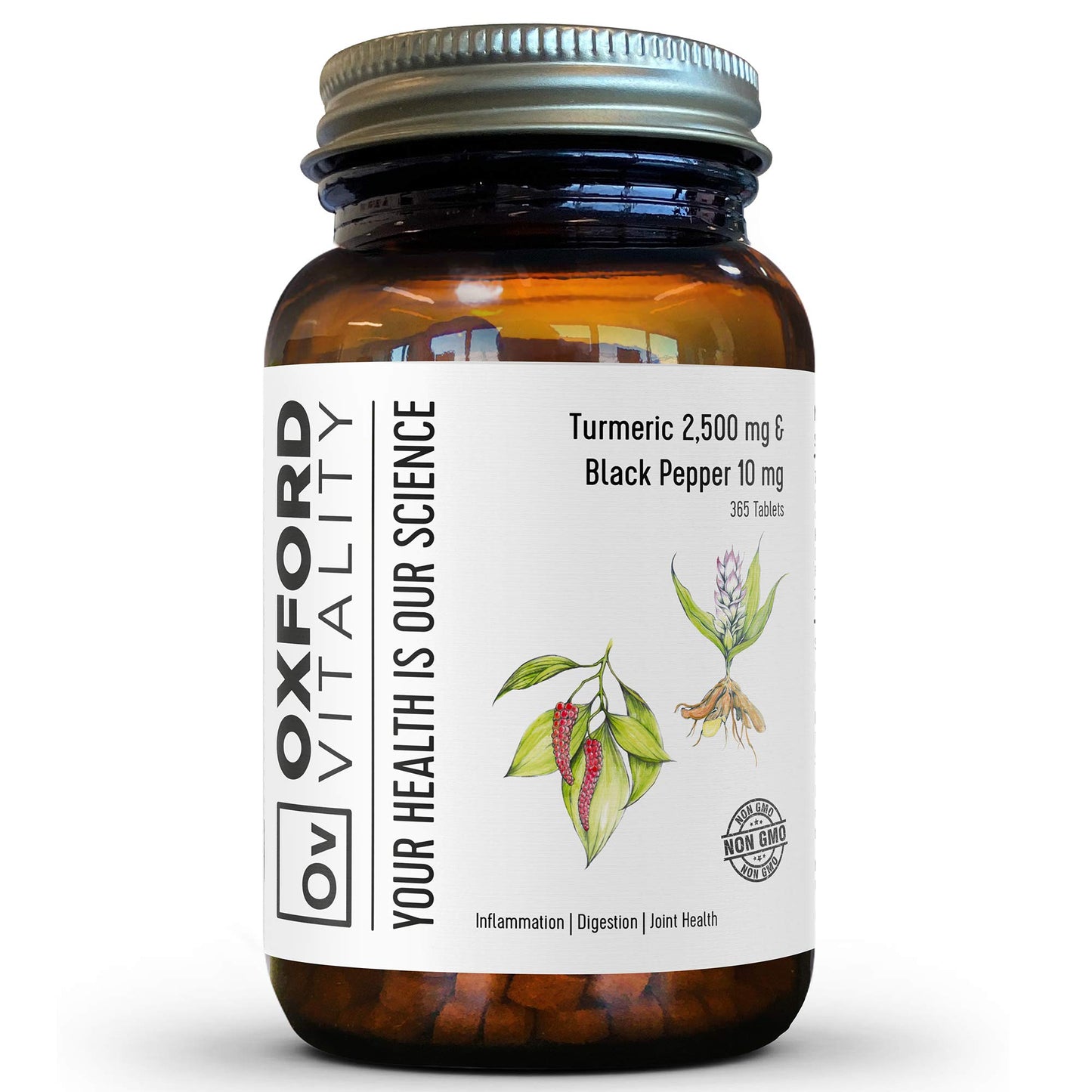 Turmeric 2,500mg and Black Pepper 630mg Tablets