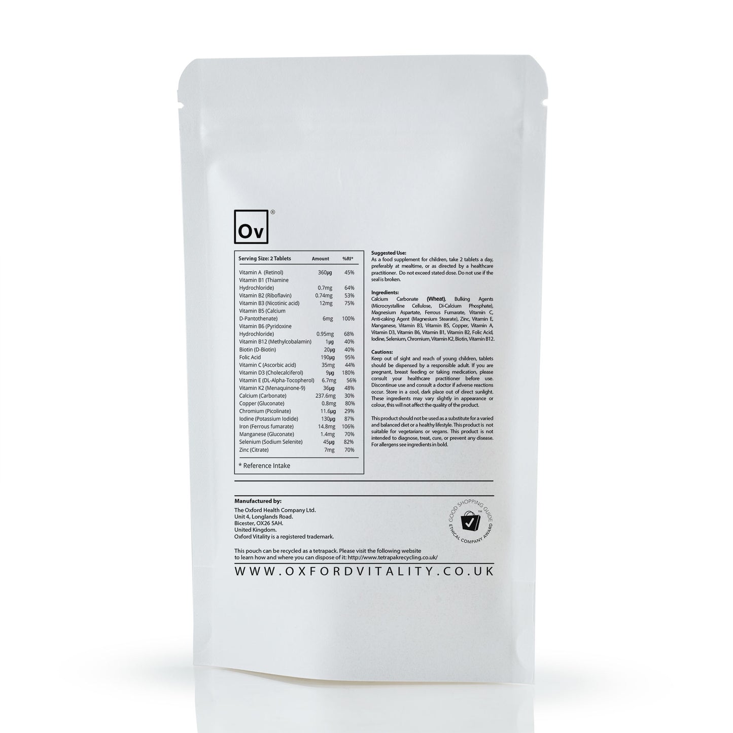 Multivitamin Tablets for 11 - 18 Year Olds