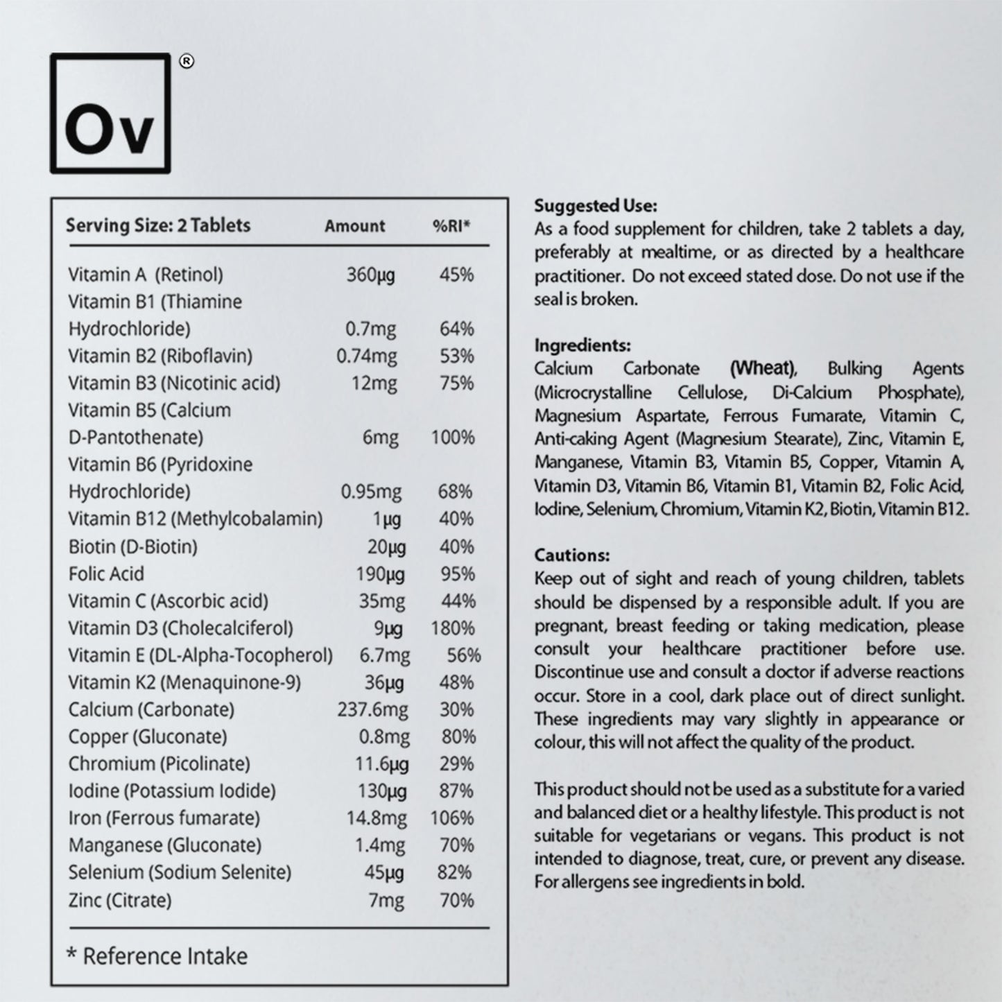 Multivitamin Tablets for 11 - 18 Year Olds