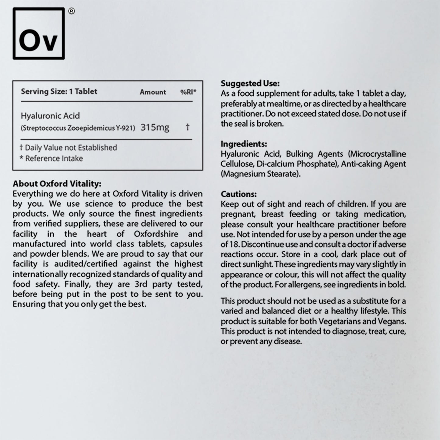 Hyaluronic Acid Tablets