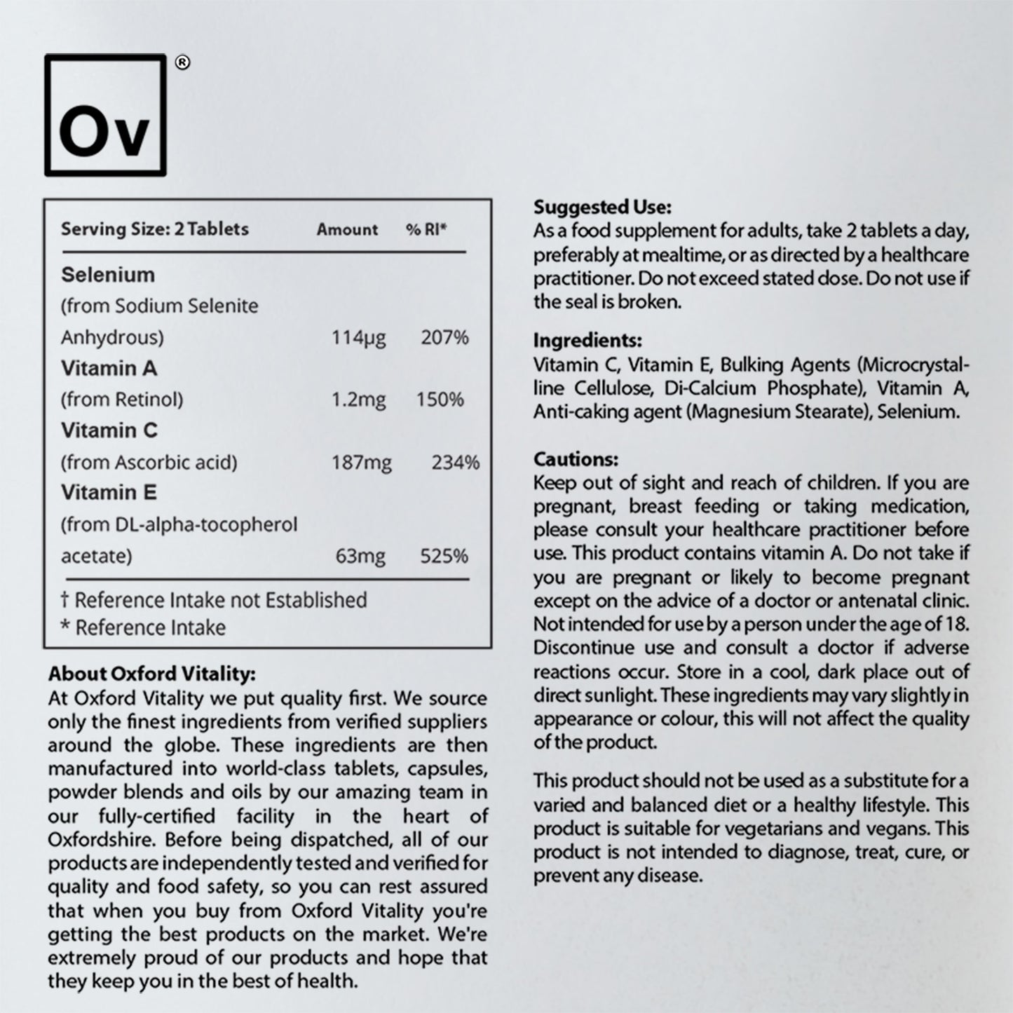 OV Antioxidant Boost Tablet