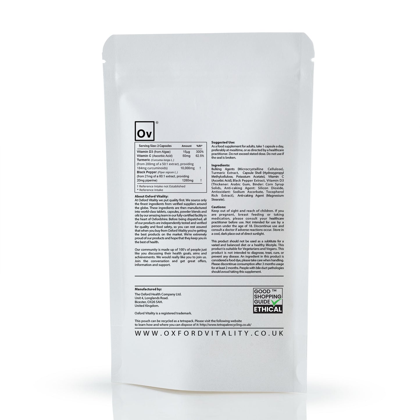 Turmeric 5000mg and Black Pepper 630mg Capsules