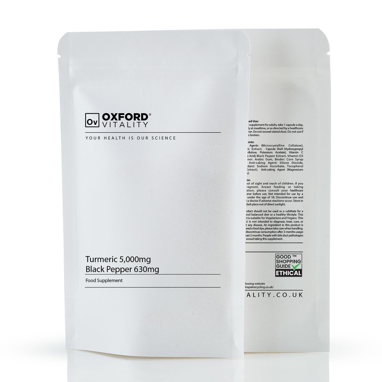 Turmeric 5000mg and Black Pepper 630mg Capsules