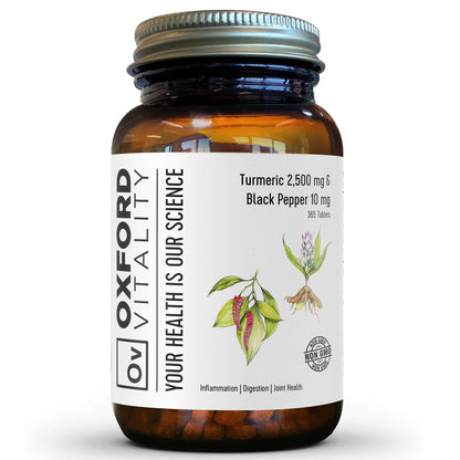 Turmeric 2,500mg and Black Pepper 630mg Tablets