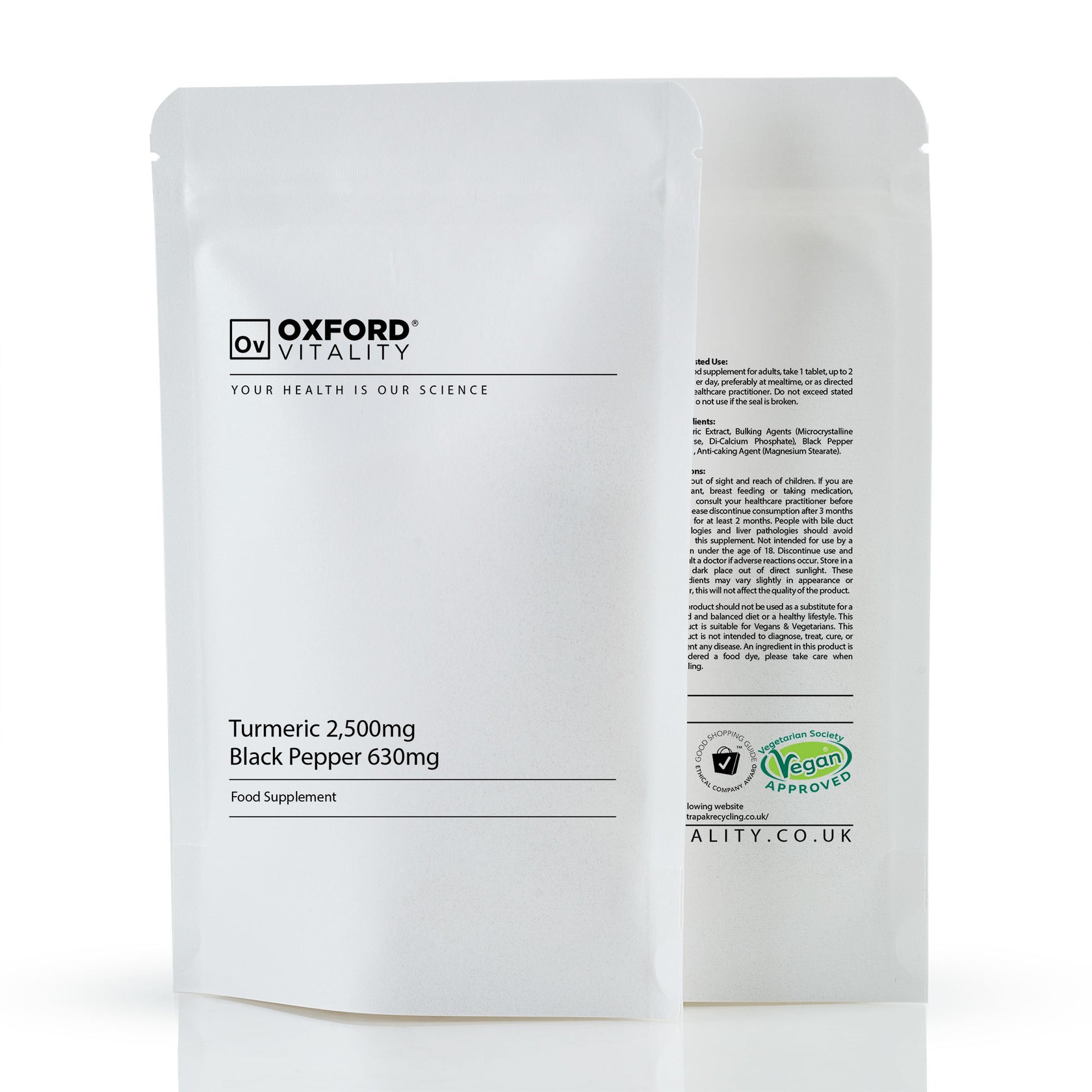 Turmeric & Black Pepper Tablets Oxford Vitality