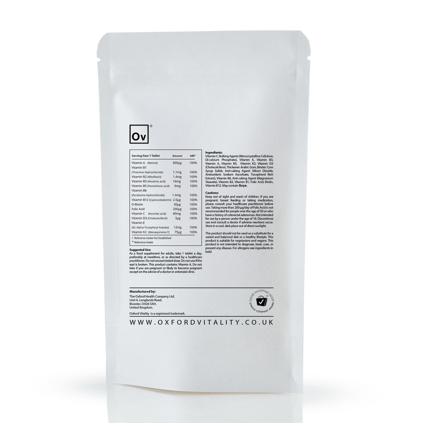 Multivitamin Tablets with Vitamin D3 & K2 Tablets Oxford Vitality