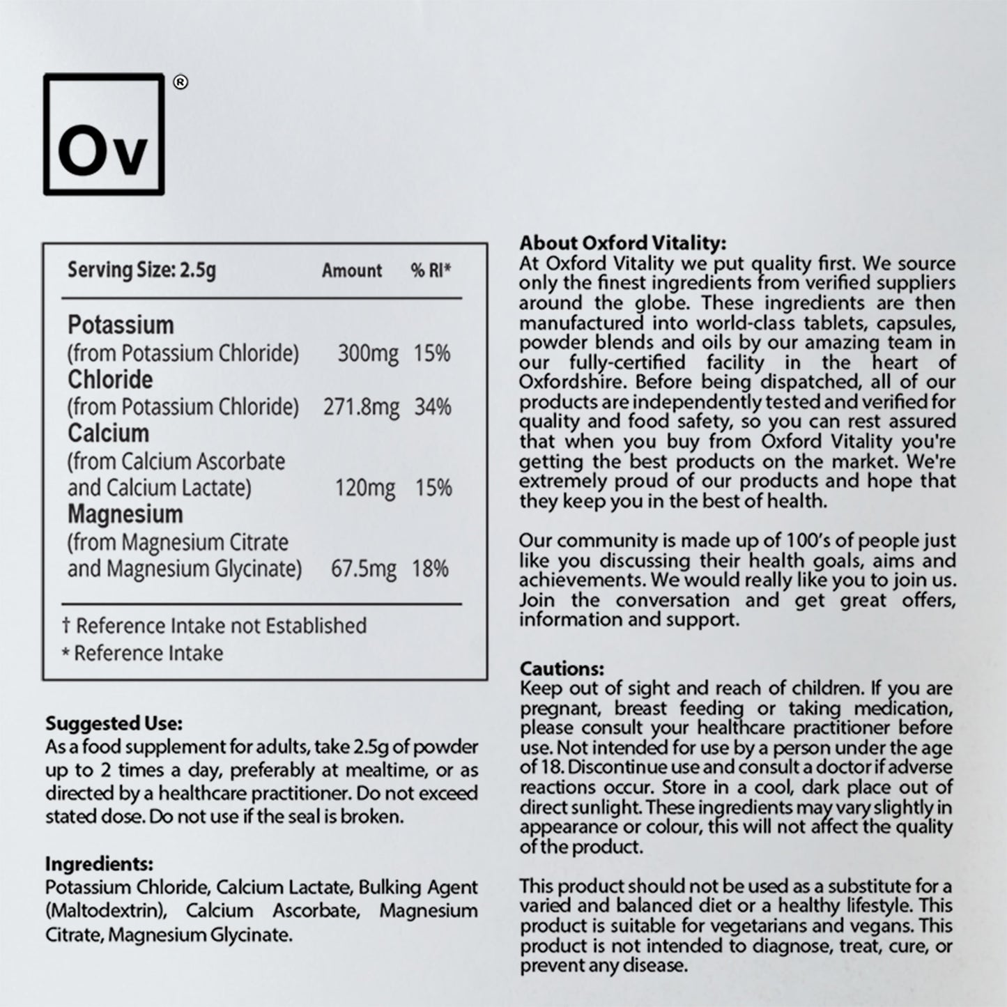 Ov Electrolytes Powder